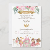 Princess Birthday Party Invitation Kaart (Voorkant)
