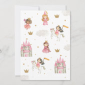 Princess Birthday Party Invitation Kaart (Achterkant)