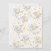 Princess Birthday Party Invitation Kaart (Achterkant)