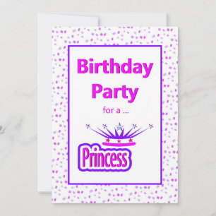 Princess Birthday Party Invitation Kaart