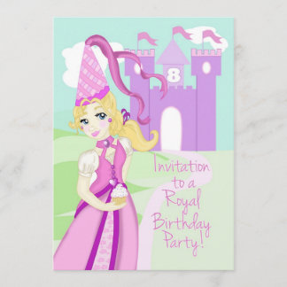 Princess Birthday Party Invite Kaart