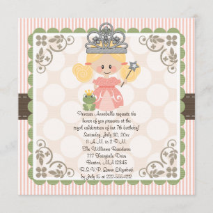 Princess Birthday Photo Invitations Blonde Kaart
