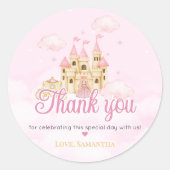 Princess Birthday Ronde Sticker (Voorkant)
