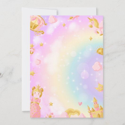 Princess  Birthday Samantha 3 Birthday Party Kaart (Achterkant)