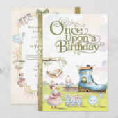 Princess Birthday Storybook Invitation (Devant / Derrière)