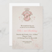 Princess Birthday Uitnodiging (Voorkant / Achterkant)