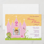 Princess Birthday Uitnodiging (Voorkant / Achterkant)