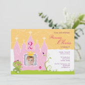 Princess Birthday Uitnodiging (Staand voorkant)