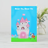 Princess Birthday Uitnodiging (Staand voorkant)