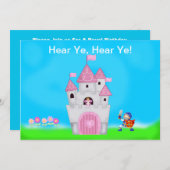 Princess Birthday Uitnodiging (Voorkant / Achterkant)