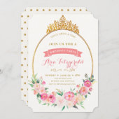 Princess Birthday Uitnodiging (Voorkant / Achterkant)