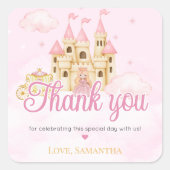 Princess Birthday Vierkante Sticker (Voorkant)