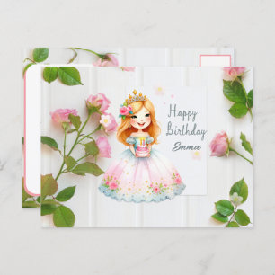 Princess Birthday Wish Briefkaart