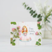 Princess Birthday Wish Briefkaart (Staand voorkant)