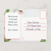 Princess Birthday Wish Briefkaart (Achterkant)