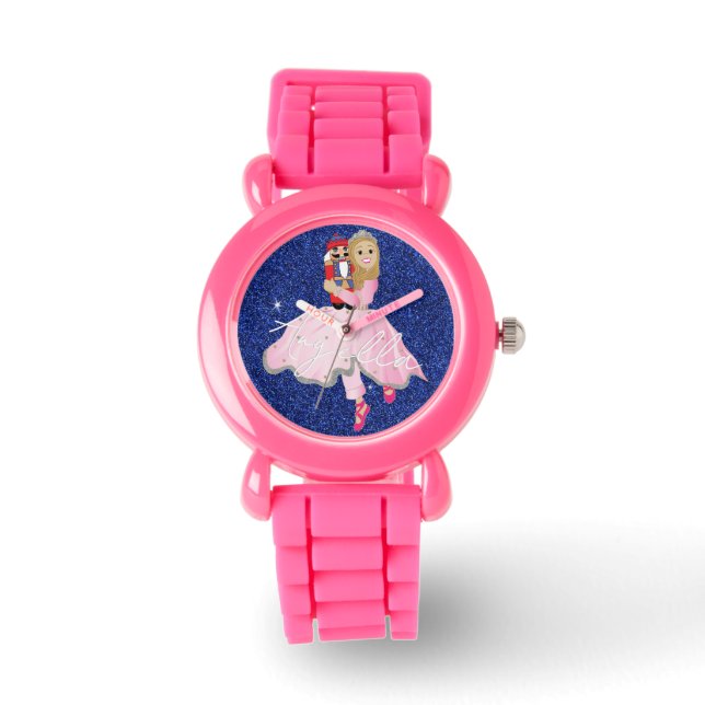 Princess Blond Haired Ballerina Horloge (Voorkant)