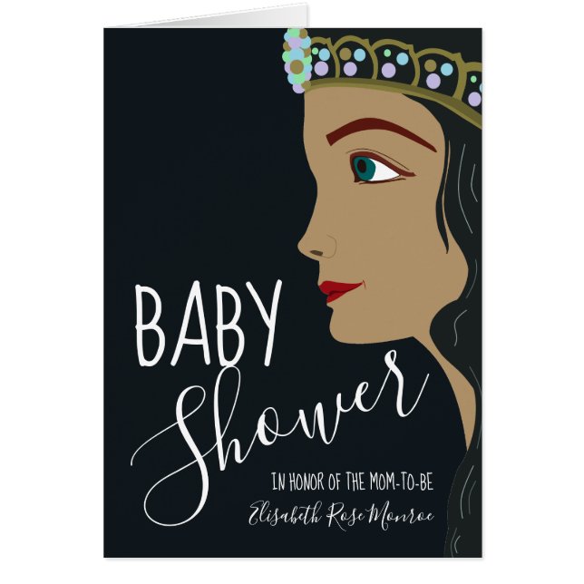 Princess Blue Baby shower Invitation (Voorkant)