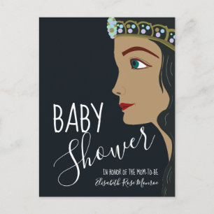 Princess Blue Baby shower Invitation Uitnodiging Briefkaart