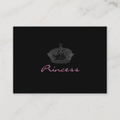 * Princess Blue/Black Crown Calling Card * Contactkaartje (Achterkant)