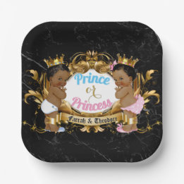 Princess Blue & Pink Royal Gender Rebability Papieren Bordje