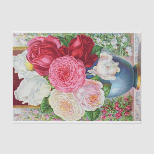 Princess Bonnie en Hardy Rozen Antiek Print Tissuepapier (Voorkant)