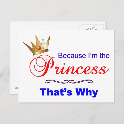 Princess Briefkaart (Voorkant / Achterkant)