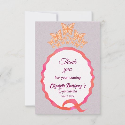 Princess Butterfly Tiara Crown Squiggle Invitation (Devant)