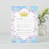 Princess Butterfly - uitnodiging invullen (Staand voorkant)