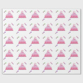 Princess Cake en Magic Wands Cadeaupapier (Vlak)