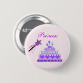 Princess Cake en Wand Ronde Button 5,7 Cm (Voorkant /achterkant)