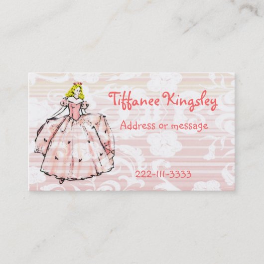 Princess Calling Card Contactkaartje (Voorkant)