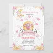 Princess Carriage Baby shower Invitation (Voorkant)