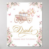 Princess Carriage Drinken, help jezelf Poster (Voorkant)