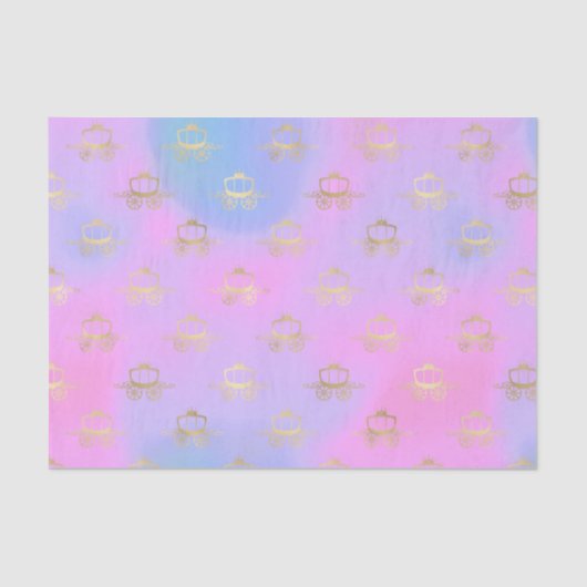 Princess Carriage Pastel Tissuepapier (Voorkant)