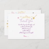 PRINCESS CARTE DE REMERCIEMENTS d'anniversaire per (Devant / Derrière)