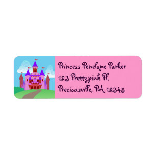 Princess Castle-Adresetiketten Etiket