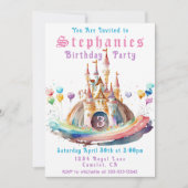 Princess Castle Anniversaire Fête Invitation (Devant)