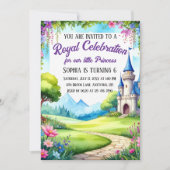 Princess Castle Anniversaire Fête Invitation (Devant)