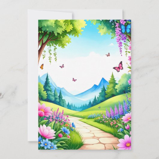 Princess Castle Anniversaire Fête Invitation (Dos)