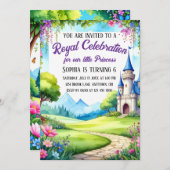 Princess Castle Anniversaire Fête Invitation (Devant / Derrière)