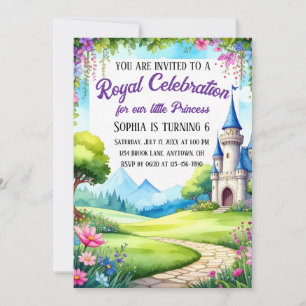 Princess Castle Anniversaire Fête Invitation