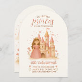 Princess Castle Birthday Invitation  (Devant / Derrière)