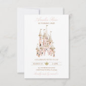 Princess Castle Birthday Invitation Girls Invite Kaart (Voorkant)