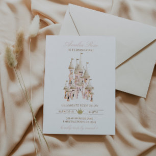 Princess Castle Birthday Invitation Girls Invite Kaart