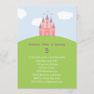 Princess Castle Birthday Party Invitation Kaart