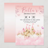 Princess Castle Birthday Uitnodiging (Voorkant / Achterkant)