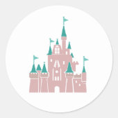 Princess Castle bruiloft Classic Ronde Sticker (Voorkant)
