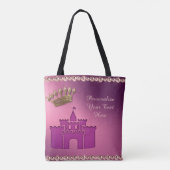 Princess Castle, Crown & Jewels Party Personalize Draagtas (Achterkant)
