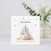 Princess Castle Enchanted Invitation d'anniversair (Debout devant)