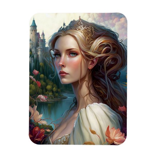 Princess Castle Fantasy Art Magneet (Verticaal)